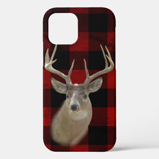 mannenhert op buffaloruit Case-Mate iPhone case (Achterkant)