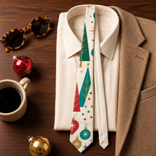 Mannenkerstboom met Retro Mid Century Modern stijl Stropdas