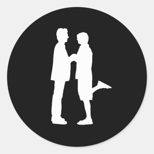 Mannenliefde Ronde Sticker (Voorkant)