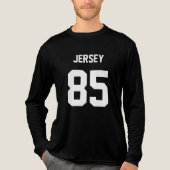 Mannen's Black Graphic Jersey 85 Tri-Blend Shirt (Voorkant volledig)