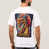 mannen's Dragon T-Shirt - Majestic Fire-Breathing (Achterkant)