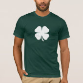 Mannen's Forest Green Four-Leaf Clover Lucky Irish T-shirt (Voorkant)