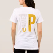 Mannen's Gym Workout T-Shirt - "Geef nooit op" (Achterkant)