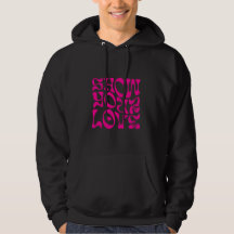 Mannen's minimalistische hoodie met gedurfde roze 