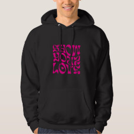 Mannen's minimalistische hoodie met gedurfde roze 