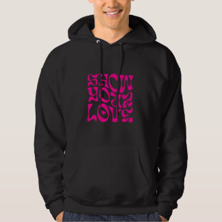 Mannen's minimalistische hoodie met gedurfde roze 