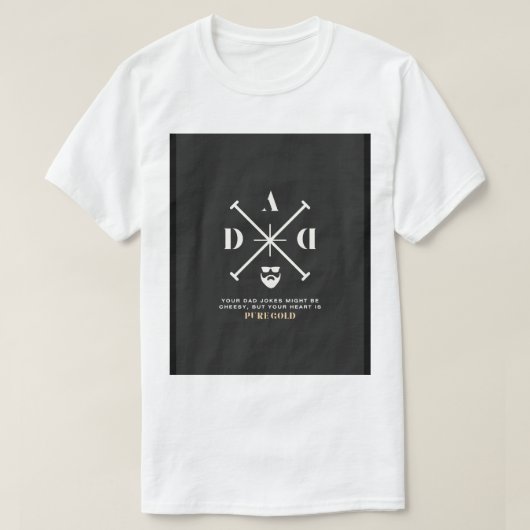 Mannen's Ronde Hals Half Sleeve T-Shirt - "Dad Jok (Design voorkant)