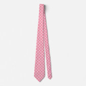 Mannen's roze hart patroon stropdas (Voorkant)