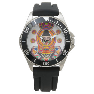 MANNEN'S WATCH Kunst door Davey AFRICANA ZONNESTEL Horloge