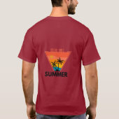 Mannen's Zomer T-Shirt - Laten we gaan zwemmen Voo (Achterkant)