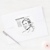 MANNENVERZORGING RONDE STICKER (Envelop)
