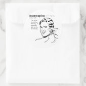 MANNENVERZORGING RONDE STICKER (Tas)