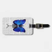 Mannequin Blue Butterfly Bagagelabel (Voorkant horizontaal)