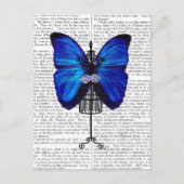 Mannequin Blue Butterfly Briefkaart (Voorkant)