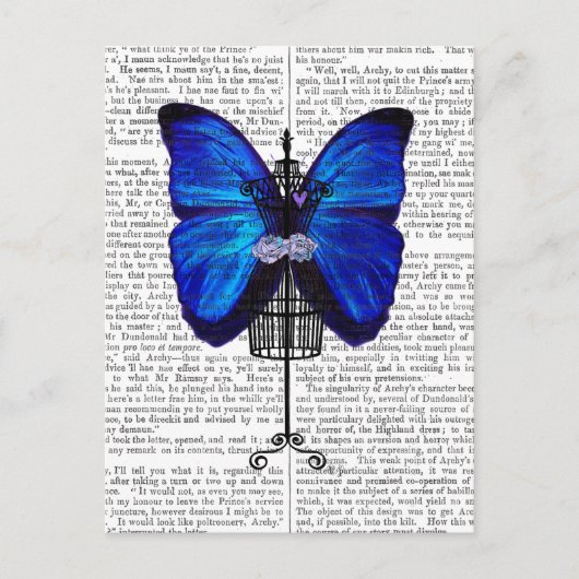 Mannequin Blue Butterfly Briefkaart (Voorkant)