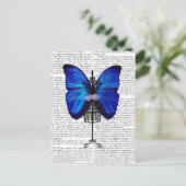 Mannequin Blue Butterfly Briefkaart (Staand voorkant)