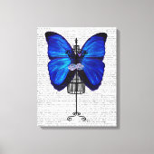 Mannequin Blue Butterfly Canvas Afdruk (Voorkant)