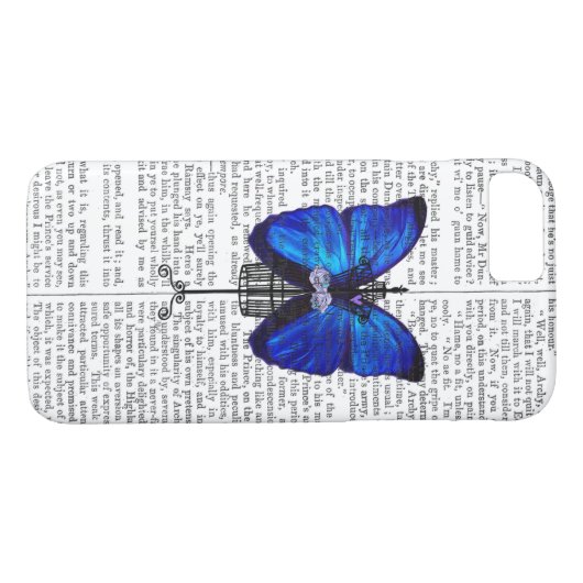 Mannequin Blue Butterfly Case-Mate iPhone Case (Achterkant (Horizontaal))