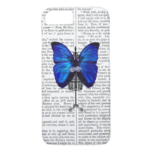 Mannequin Blue Butterfly Case-Mate iPhone Case (Achterkant)