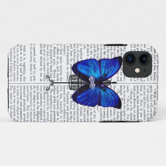 Mannequin Blue Butterfly Case-Mate iPhone Case (Achterkant (horizontaal))