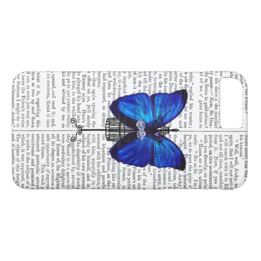 Mannequin Blue Butterfly Case-Mate iPhone Case (Achterkant (Horizontaal))