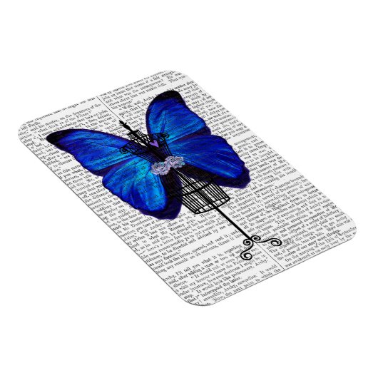 Mannequin Blue Butterfly Magneet (Rechterzijde)
