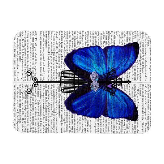 Mannequin Blue Butterfly Magneet (Horizontaal)