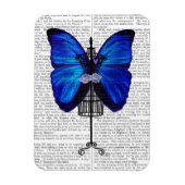 Mannequin Blue Butterfly Magneet (Verticaal)
