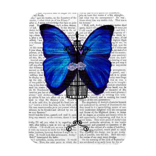 Mannequin Blue Butterfly Magneet (Verticaal)