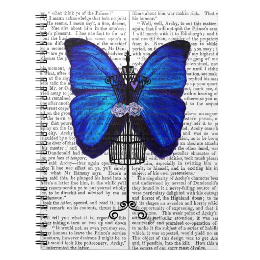 Mannequin Blue Butterfly Notitieboek (Voorkant)