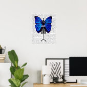 Mannequin Blue Butterfly Poster (Thuiskantoor)