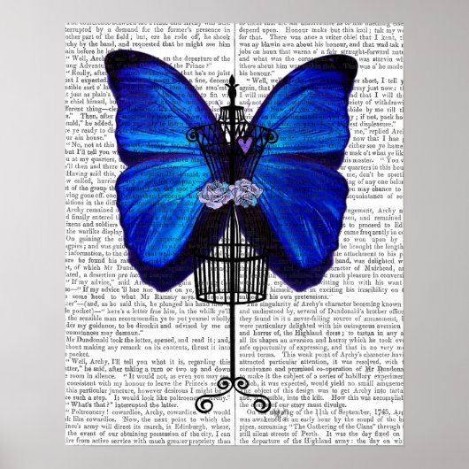 Mannequin Blue Butterfly Poster (Voorkant)