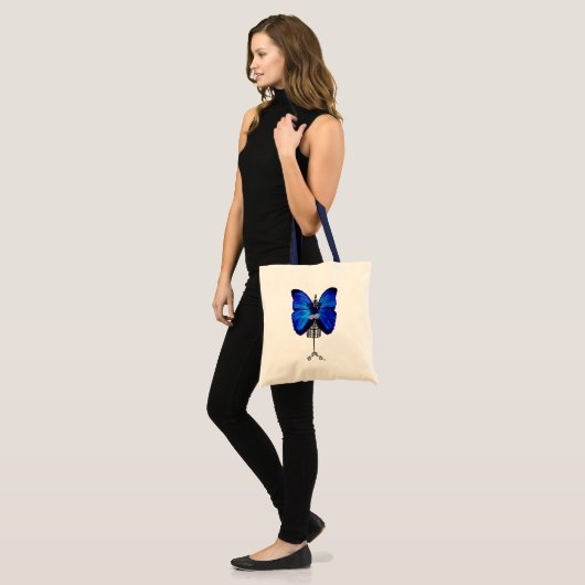 Mannequin Blue Butterfly Tote Bag (Voorkant (model))
