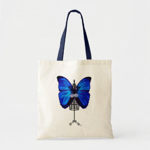 Mannequin Blue Butterfly Tote Bag