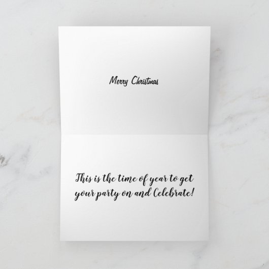 MANNEQUIN CHRISTMAS PARTIJGALS FEESTDAGEN KAART (Binnen)