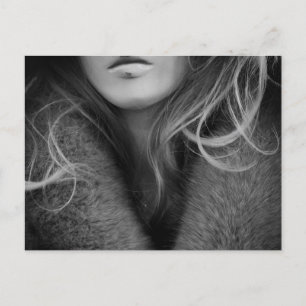 Mannequin in zwart-wit briefkaart