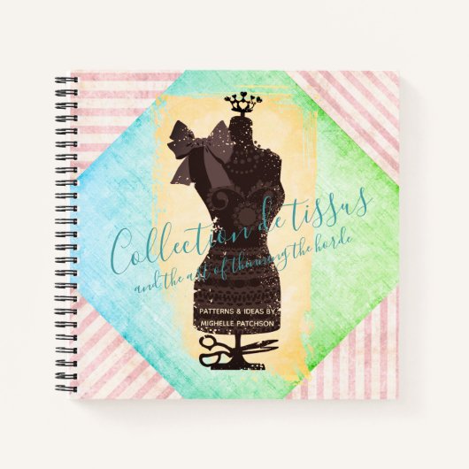 Mannequin jurk dummy shabby-kruippootwerk notitieboek (Voorkant)