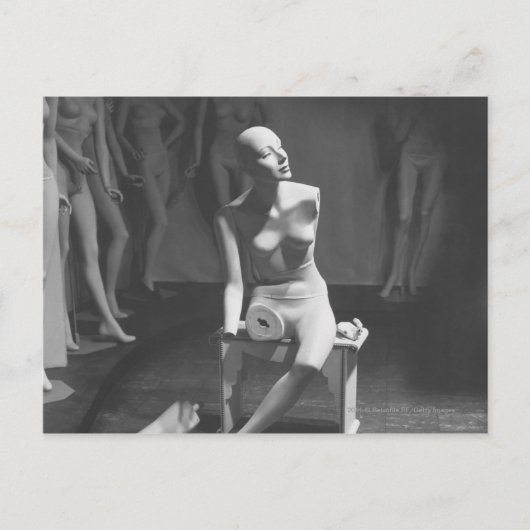 Mannequin met been en arm verwijderd briefkaart (Voorkant)