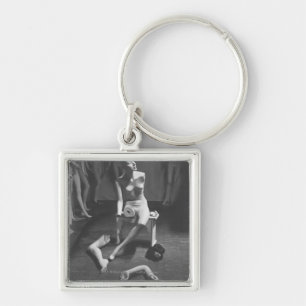 Mannequin met been en arm verwijderd sleutelhanger