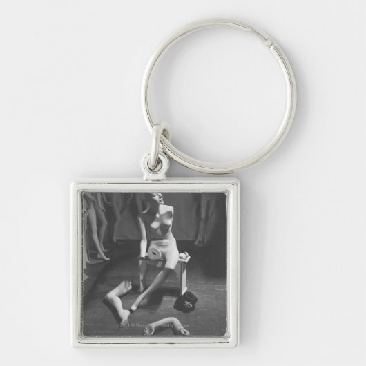 Mannequin met been en arm verwijderd sleutelhanger (Voorkant)