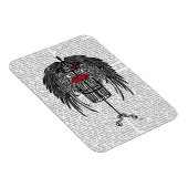 Mannequin met zwarte vleugels magneet (Rechterzijde)