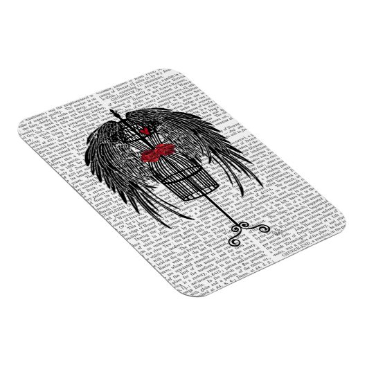 Mannequin met zwarte vleugels magneet (Rechterzijde)