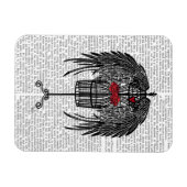 Mannequin met zwarte vleugels magneet (Horizontaal)