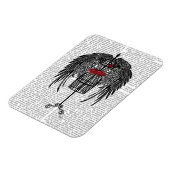 Mannequin met zwarte vleugels magneet (Linkerzijde)