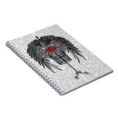 Mannequin met zwarte vleugels notitieboek (Rechterzijde)