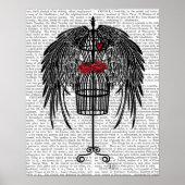 Mannequin met zwarte vleugels poster (Voorkant)