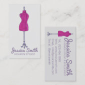 Mannequin Mode Costume Design Dressform Stylist Visitekaartje (Voorkant / Achterkant)