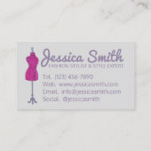 Mannequin Mode Costume Design Dressform Stylist Visitekaartje (Achterkant)