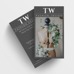 Mannequin Mode Designer Dark Grey Visitekaartje