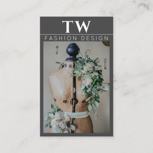 Mannequin Mode Designer Dark Grey Visitekaartje (Voorkant)